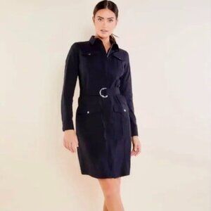 Anatomie “Tia” Italian Zip-Front Travel Dress – Size M, Wrinkle-Resistant Luxury